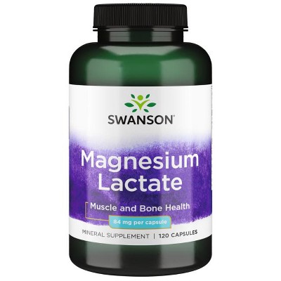 Swanson Magnesium Lactate 84 mg 120 Caps.