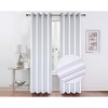 Kate Aurora 2 Pack Hotel Embossed Textured Light Filtering Grommet Top Window Curtain Panels - 3 of 3