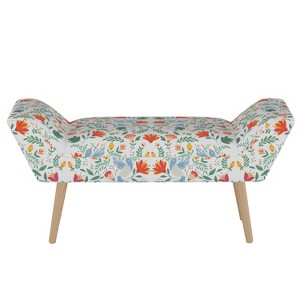 Cher Modern Welted Bench Orange/White Floral - Cloth & Co., Adult Unisex