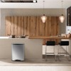 Slim Stainless Steel Step Trash Can, Soft Close Lid, Removable Inner Bucket, Narrow Garbage Bin for Bathroom, Kitchen, Office - 3 of 4