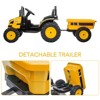12V Kids Ride-On Tractor with Trailer, Remote Control, Music, Rear Wheels Suspension-Battery Powered Electric Vehicle Toy - 3 of 4