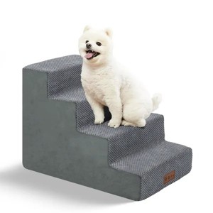 Dog Stairs For High Beds And Sofas - Pet Stairs For Older Dogs And Cats With Removable, Washable Covers And Non-slip Bottoms - 1 of 4