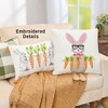 The Lakeside Collection Bunnies & Carrots Embroidered Decorative Pillows - 3 of 3