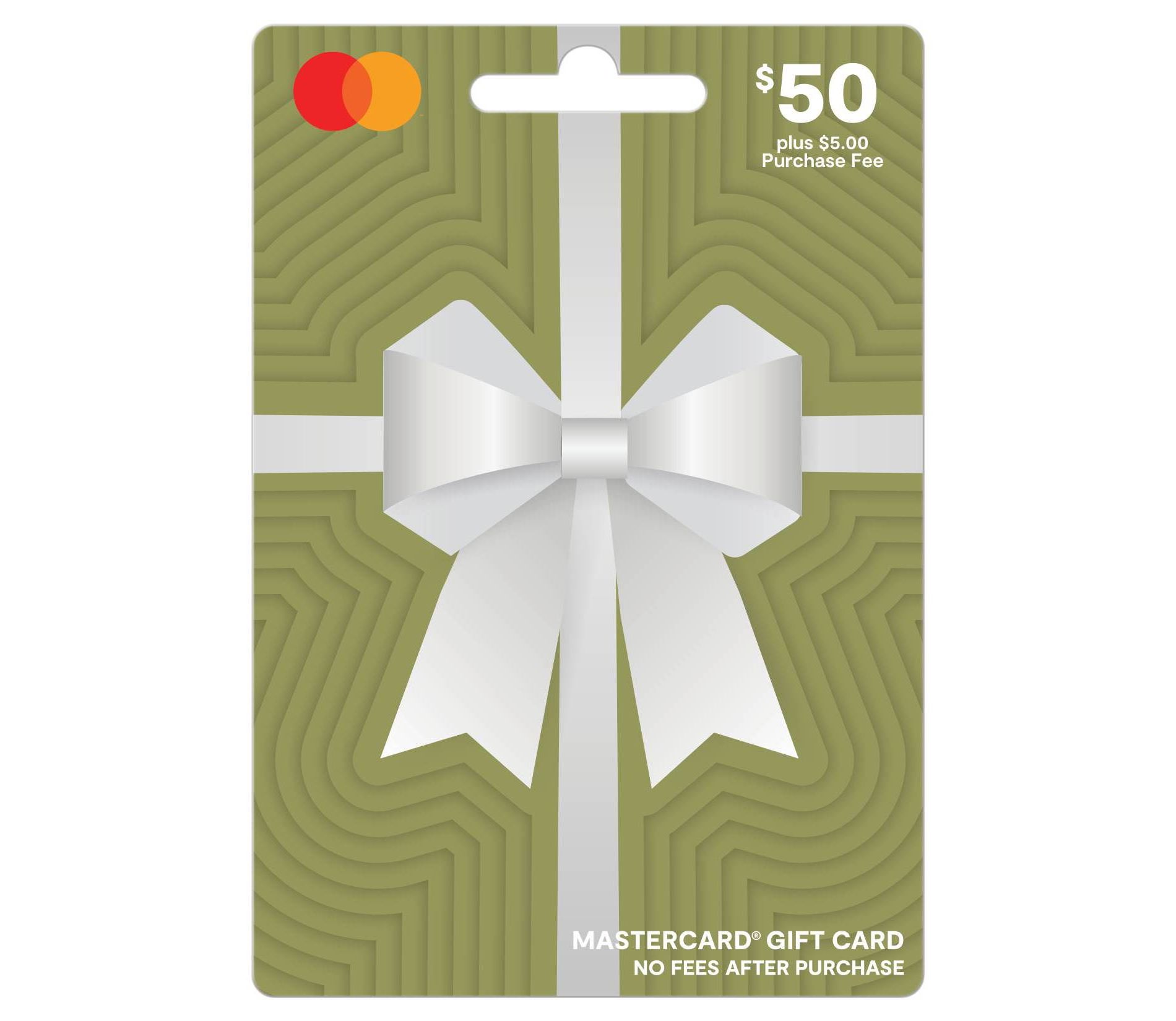 Mastercard Gift Card - $50 + $5 Fee