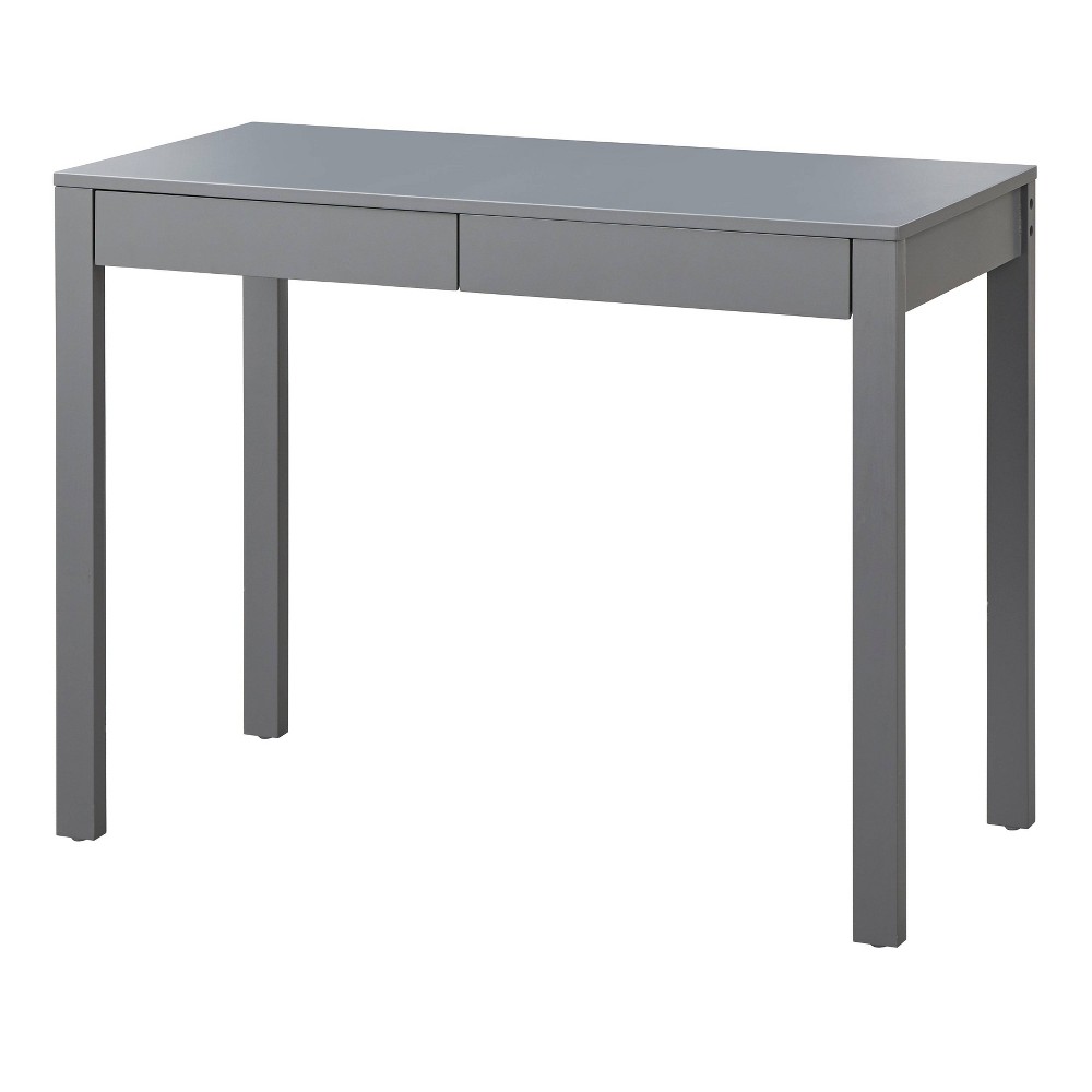 Photos - Office Desk Grant Writing Desk with 2 Drawers Charcoal Gray - Buylateral: Home Office MDF Pinewood Legs, 30"H x 40"W