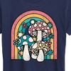 Women's - Instant Message - Retro Mushrooms Rainbow Short Sleeve Graphic T-Shirt - 2 of 4