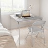 38 Inch Portable Square Folding Card Table – 1-Piece Multifunctional Design with PU Padded Tabletop & Collapsible Legs - 2 of 4