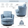 GDFStudio Roxanne Swivel Chenille Upholstered Wood and Steel Accent Chair - 4 of 4