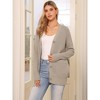 INSPIRE CHIC Women's Long Knit Button Down Open Front with Pockets Casual Spring Fall Winter Cardigan Sweater - 4 of 4
