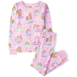The Children's Place Girls Mommy And Me Christmas Long Sleeve Gingerbread Snow Globe Snug Fit Cotton Pajamas - 1 of 4
