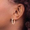 Black Bow Jewelry 4mm Twisted Oval Hoop Earrings in 14k Rose Gold, 22mm (7/8 Inch) - 3 of 4