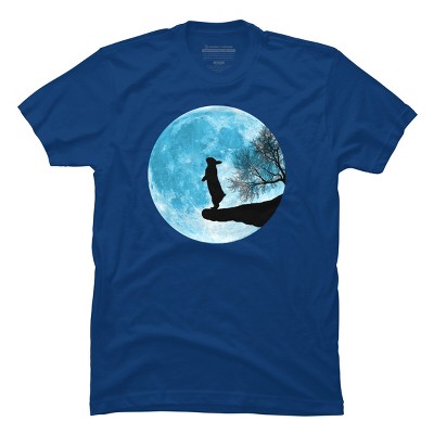 Men's Design By Humans Moon Bunny By Maryedenoa T-Shirt
