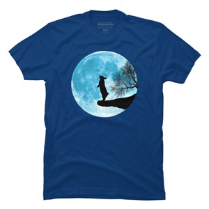 Men's Design By Humans Moon Bunny By Maryedenoa T-Shirt - 1 of 3