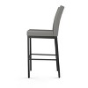 Amisco Perry Counter Height Barstool: Faux Leather, Steel Frame, Fixed Height 26" 10 Year Warranty - 3 of 4