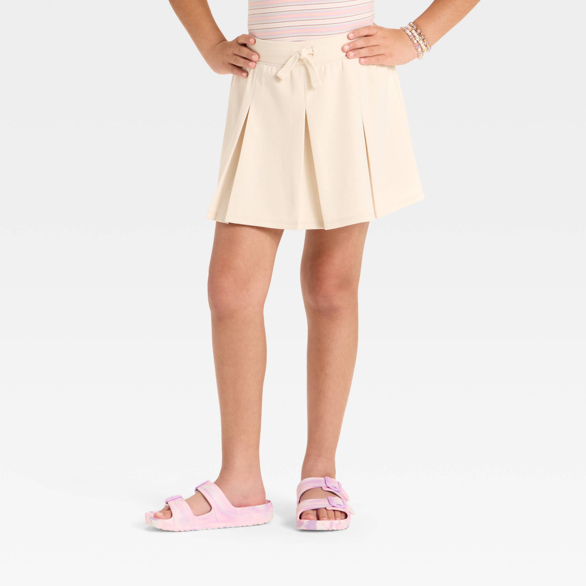 Girls' Pull-On Knit Skort - Cat & Jack™ Beige S