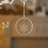 Snowflake Disc Ornament (Set of 12) 4"H Iron/Glass Beads - 2 of 4