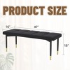 Kumasinova Multifunctional Entryway Bench, Faux PU Cushion, Black Shoe Bench, Metal Legs with Gold Accents, Versatile Ottoman Bench, Foot Stool - 4 of 4