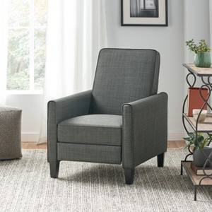 KWPZQEB Modern Accent Chair, Upholstered Armchair with Adjustable Backrest, Mid-Century Push Back Chairs for Living Room and Bedroom - 1 of 4