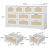 10-Drawer Rattan Drawers - Storage Chest, Bedroom Storage Furniture, Multi-Drawer Storage Unit, Wooden Chest of Drawers, Home Organization Furniture - 3 of 4