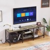 VECELO TV Stand for TVs Up to 80" with Power Outlets, Media Console TV Table for Living Room, Bedroom, Brown/Gray - 2 of 4