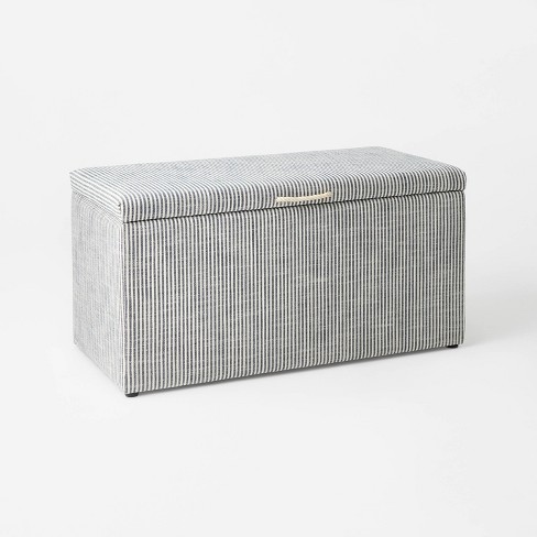 Lynwood Cube Bench Ticking Striped (FA) - Threshold™ designed with Studio McGee - image 1 of 4