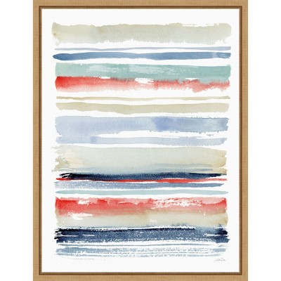 Amanti Art Nautical Stripes by Katrina Pete Canvas Wall Art Print Framed 18 x 24-in.