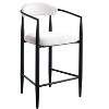 NicBex Boucle Bar Stools Set of 2 with Metal Frame,Counter Height Bar Stools with Backrest,Kitchen Island Stools for Home Bar,Dining & Cafe - 3 of 4