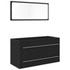 vidaXL Sink Cabinet with Mirror Black Oak 90x45x1.5 cm Engineered Wood - 2 of 4