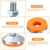 Unique Bargains Carbon Steel Non-Skid Adjustable Furniture Table Feet Leveling Feet 2 Pcs - 4 of 4