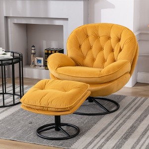 NicBex Living Room Chairs Modern Accent Chair TV Chair with Ottoman Comfy Velvet Chair for Living Room, Apartment - 1 of 4