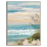 30" x 40" Beach at Dusk by Sally Swatland Framed Canvas Art Print - Masterpiece Art Gallery