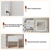Makeup Vanity Desk with Mirror, Vanity Table and Chair Set, 3 Color Modes Adjustable, Multi-Layer Shelves and Drawer Storage, for Bedroom - 4 of 4