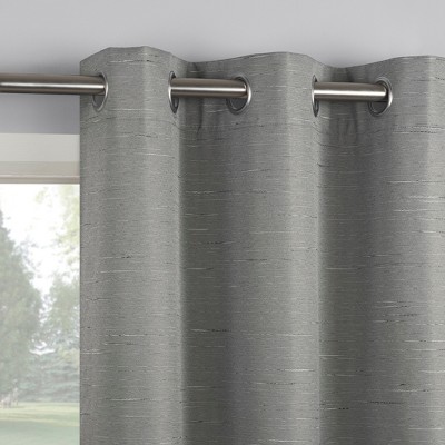 2pc Sun Zero Wylder Texture Thermal Blackout Grommet Curtain Panel Pair