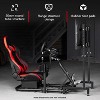 Dardoo racing simulation cockpit equipped with red seat and single screen monitor stand, compatible with Logitech G29 G920 G923 Thrustmaster - 4 of 4