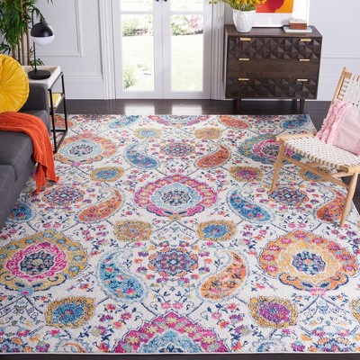 Madison Cream and Multicolor 8' x 10' Synthetic Area Rug
