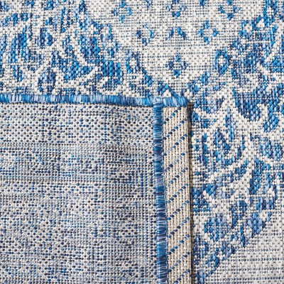 Safavieh Courtyard Light Grey and Blue Synthetic 8' x 11' Area Rug