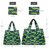 Wrapables Large & Small Foldable Nylon Reusable Shopping Bags (Set of 2), Alligators - 2 of 4