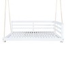 YOOCOZZ Acacia Wood Patio Open-Side Minimalist Design Full Size Porch Swing Bed with Hemp Ropes - 3 of 4