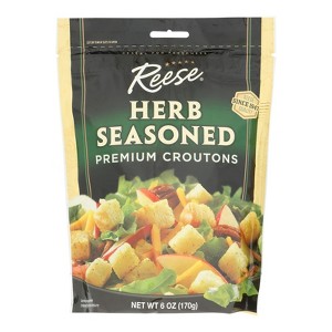 Reese Seasoned Premium Croutons - Case of 12 - 6 oz - 1 of 3