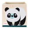 3 Sprouts Children's Large 13 Inch Foldable Fabric Storage Cube Box Panda Bear Toy Bin with Blue Peacock Toy Bin - image 4 of 4