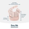 Tiny Twinkle Mess-Proof and Waterproof Baby Food Bib for Boys or Girls, Machine Washable and BPA-Free w/Adjustable Closure - 4 of 4