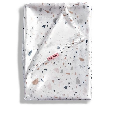 White Terrazzo Satin Pillowcase for Hair and Skin