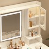 TIRAMISUBEST Large Vanity Table with LED Lighted Mirror, Dressing Table with 6 Drawers and Storage Shelves, Makeup Vanity Desk with Storage - 4 of 4