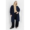 Women's Plus Size Laylo Trench Coat - dark denim | CITY CHIC - 3 of 4