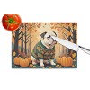 NEW White English Bulldog Fall Glass Cutting Board Decorative Tempered Glass Kitchen Cutting and Serving Board Large Size Chopping Board - 4 of 4