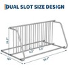 Floor Bike Rack, Grid Bicycle Floor Parking Stand, Sturdy Garage Bike Rack, Compact Storage Stand for Streets, Yards & Bike Events - 2 of 4