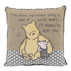 NoJo Disney Classic Pooh - A Day with Pooh - Decorative Pillow with Applique & Embroidery - 1 of 3