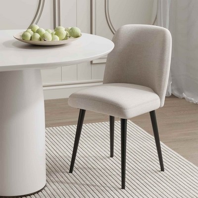 Lirago Dining Chairs with Metal Legs (Set of 2) 23*19 Beige