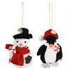 Gibson Holiday Plush Animals 4 Piece Ornament Set in White - 3 of 4