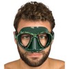 Cressi Metis Freediving Spearfishing Scuba Diving Mask - 2-Window Tempered Glass, Silicone Skirt, Easy-Adjust Buckles - 2 of 4